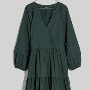 Crinkle Poplin Wrap Mini Dress